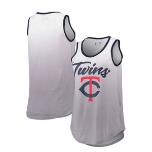 Majestic Threads MLB Minnesota Twins Ombre Tank Top White Grey Blue Red Size M